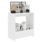 vidaXL Mesa auxiliar de madera contrachapada blanco 50x26x50 cm vidaXL Mesa auxiliar de madera contrachapada blanco 50x26x50 cm