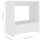 vidaXL Mesa auxiliar de madera contrachapada blanco 50x26x50 cm vidaXL Mesa auxiliar de madera contrachapada blanco 50x26x50 cm
