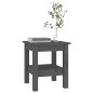 vidaXL Mesa de centro de madera maciza de pino gris 35x35x40 cm vidaXL Mesa de centro de madera maciza de pino gris 35x35x40 cm