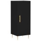 vidaXL Aparador de madera contrachapada negro 34,5x34x90 cm vidaXL Aparador de madera contrachapada negro 34,5x34x90 cm
