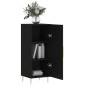 vidaXL Aparador de madera contrachapada negro 34,5x34x90 cm vidaXL Aparador de madera contrachapada negro 34,5x34x90 cm