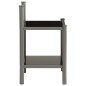 vidaXL Mesita de noche metal y vidrio gris y negro 45x34,5x60,5 cm vidaXL Mesita de noche metal y vidrio gris y negro 45x34,5x60,5 cm
