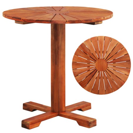 vidaXL Mesa para terraza bistró madera maciza de acacia 70x70 cm