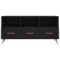 vidaXL Mueble de TV madera de ingeniería negro 102x36x50 cm