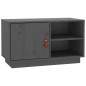 vidaXL Mueble de TV de madera maciza de pino gris 70x34x40 cm vidaXL Mueble de TV de madera maciza de pino gris 70x34x40 cm