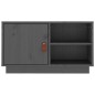 vidaXL Mueble de TV de madera maciza de pino gris 70x34x40 cm vidaXL Mueble de TV de madera maciza de pino gris 70x34x40 cm