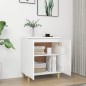 vidaXL Aparador y patas madera contrachapada blanco brillo 60x35x70 cm