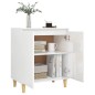 vidaXL Aparador y patas madera contrachapada blanco brillo 60x35x70 cm
