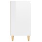 vidaXL Aparador y patas madera contrachapada blanco brillo 60x35x70 cm