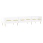vidaXL Mueble de TV madera de ingeniería blanco brillo 150x36x30 cm vidaXL Mueble de TV madera de ingeniería blanco brillo 150x36x30 cm