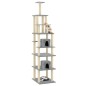 vidaXL Rascador para gatos con postes de sisal gris claro 216 cm