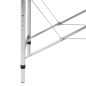Mesa camilla de masaje de aluminio plegable de tres cuerpos negros Mesa camilla de masaje de aluminio plegable de tres cuerpos negros