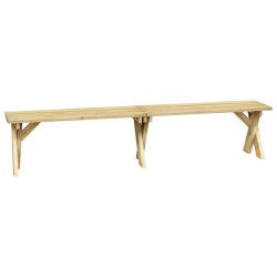 vidaXL Banco de jardín de madera de pino impregnada 220 cm 