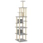 vidaXL Rascador para gatos con postes de sisal gris claro 216 cm