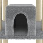 vidaXL Rascador para gatos con postes de sisal gris claro 216 cm