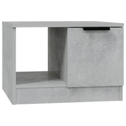 vidaXL Mesa de centro madera contrachapada gris hormigón 50x50x36 cm