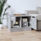 vidaXL Mesa de centro madera contrachapada gris hormigón 50x50x36 cm vidaXL Mesa de centro madera contrachapada gris hormigón 50x50x36 cm