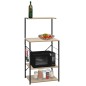 vidaXL Armario microondas madera ingeniería negro roble 60x39,6x123 cm vidaXL Armario microondas madera ingeniería negro roble 60x39,6x123 cm