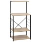 vidaXL Armario microondas madera ingeniería negro roble 60x39,6x123 cm vidaXL Armario microondas madera ingeniería negro roble 60x39,6x123 cm