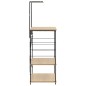 vidaXL Armario microondas madera ingeniería negro roble 60x39,6x123 cm vidaXL Armario microondas madera ingeniería negro roble 60x39,6x123 cm