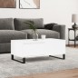 vidaXL Mesa de centro madera contrachapada blanco 90x50x36,5 cm vidaXL Mesa de centro madera contrachapada blanco 90x50x36,5 cm