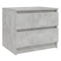vidaXL Mesitas de noche 2 uds contrachapada gris hormigón 50x39x43,5cm