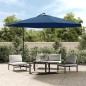 vidaXL Sombrilla voladiza con poste de aluminio azul 350 cm vidaXL Sombrilla voladiza con poste de aluminio azul 350 cm