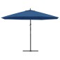 vidaXL Sombrilla voladiza con poste de aluminio azul 350 cm vidaXL Sombrilla voladiza con poste de aluminio azul 350 cm