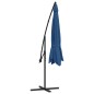 vidaXL Sombrilla voladiza con poste de aluminio azul 350 cm vidaXL Sombrilla voladiza con poste de aluminio azul 350 cm