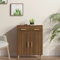 vidaXL Aparador madera contrachapada marrón roble 69,5x34x89 cm