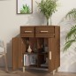 vidaXL Aparador madera contrachapada marrón roble 69,5x34x89 cm