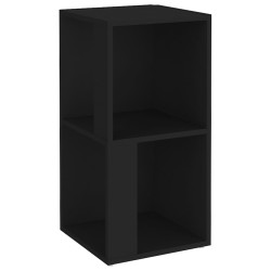 vidaXL Mueble de esquina madera contrachapada negro 33x33x67 cm