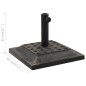 vidaXL Base de sombrilla cuadrada de poliresina 12 kg bronce vidaXL Base de sombrilla cuadrada de poliresina 12 kg bronce