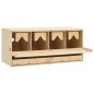 vidaXL Ponedero para gallinas 4 compartimentos madera pino 106x40x45cm