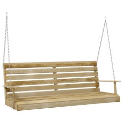 vidaXL Banco columpio madera de pino impregnada 155x65x60 cm