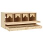 vidaXL Ponedero para gallinas 4 compartimentos madera pino 106x40x45cm