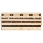 vidaXL Ponedero para gallinas 4 compartimentos madera pino 106x40x45cm