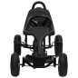 vidaXL Kart de pedales con neumáticos negro