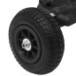 vidaXL Kart de pedales con neumáticos negro