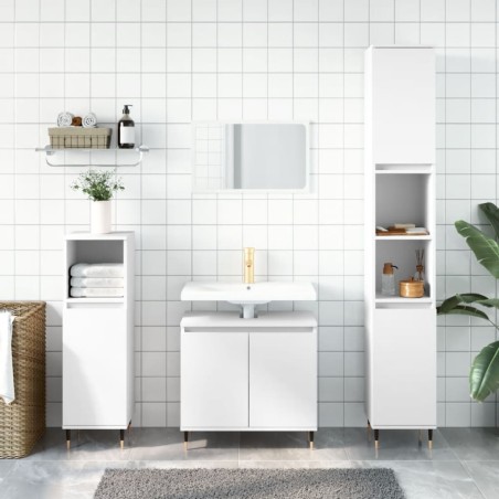 vidaXL Armario de baño madera de ingeniería blanco 58x33x60 cm
