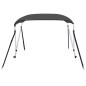 vidaXL Toldo Bimini de 2 arcos gris antracita 180x130x110 cm vidaXL Toldo Bimini de 2 arcos gris antracita 180x130x110 cm