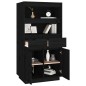 vidaXL Aparador alto de madera maciza de pino negro 60x40x116,5 cm vidaXL Aparador alto de madera maciza de pino negro 60x40x116,5 cm