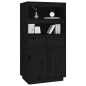 vidaXL Aparador alto de madera maciza de pino negro 60x40x116,5 cm vidaXL Aparador alto de madera maciza de pino negro 60x40x116,5 cm