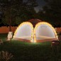 vidaXL Carpa de fiesta LED 4 paredes gris y naranja 3,6x3,6x2,3 m vidaXL Carpa de fiesta LED 4 paredes gris y naranja 3,6x3,6x2,3 m