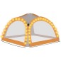 vidaXL Carpa de fiesta LED 4 paredes gris y naranja 3,6x3,6x2,3 m vidaXL Carpa de fiesta LED 4 paredes gris y naranja 3,6x3,6x2,3 m