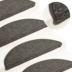 vidaXL Alfombras de peldaños de escalera 15 uds antracita 56x17x3 cm