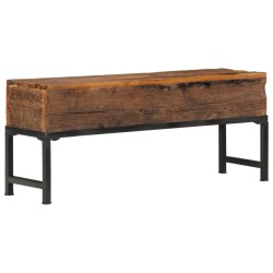 vidaXL Banco de madera maciza reciclada 110 cm 
