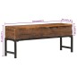 vidaXL Banco de madera maciza reciclada 110 cm vidaXL Banco de madera maciza reciclada 110 cm