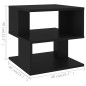 vidaXL Mesa auxiliar de madera contrachapada negro 40x40x40 cm vidaXL Mesa auxiliar de madera contrachapada negro 40x40x40 cm