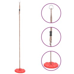 vidaXL Columpio de placa rojo 200 cm